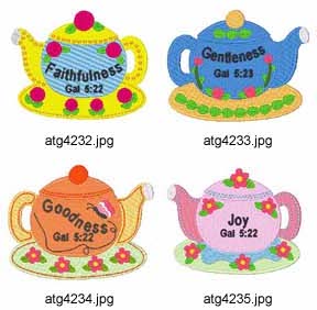 Inspirational Teapots [4x4 hoop] ATWS-10286 B07