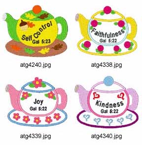 Inspirational Teapots [4x4 hoop] ATWS-10286 B07